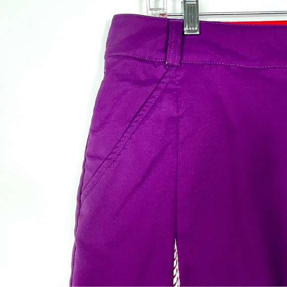 Puma Size 12 Dry Cell Performance Stretch Golf Striped Pleated Plum Purple Skort - Picture 5 of 13